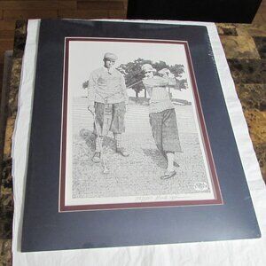 NEW MERLE JOHNSON 1995 Matted Golf Lithograph #108/5000 Signed & Numbered